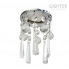 Луна стационарна кръгла хром + кристали LS400206 GU10 max.7W LED Ø85x150mm/cut 55mm Lightex