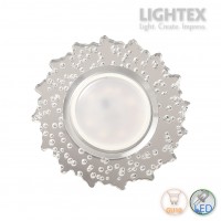 Луна стационарна кръгла прозрачен акрил с LED лента 3W 4000K 170lm LS500170 GU10 max.7W LED Ø100x20mm/cut 65mm Lightex