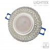 Луна стационарна кръгла стъкло прозрачно с LED лента 3W 3000K 160lm LS500151 GU10 max.7W LED Ø90mm/cut 65mm Lightex
