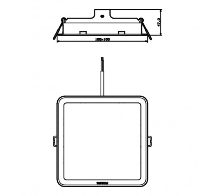 Philips LED луна за вграждане MESON 17W 3000K 1200lm 220V 150х150mm бяла