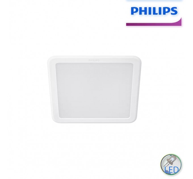 Philips LED луна за вграждане MESON 150 16.5W 6500K 1750lm 220V квадрат 165х165/cut 150x150 бяла