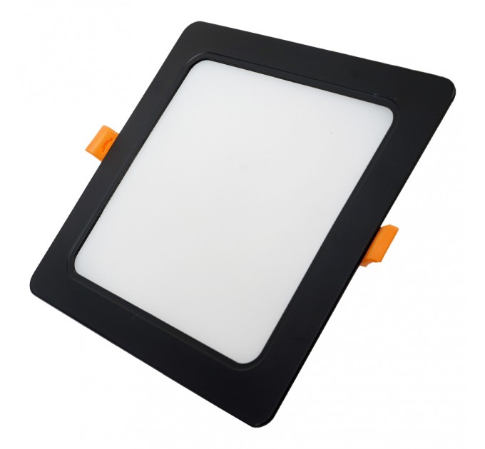 LED луна CARO черна влагозащитена 220V 18W IP54 CCT 1440lm 170x170mm/cut 145x145mm Lightex