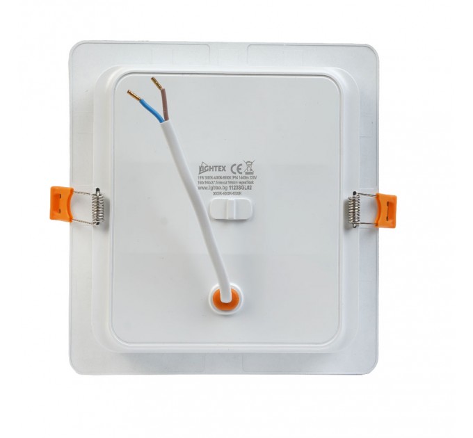 LED луна CARO черна влагозащитена 220V 18W IP54 CCT 1440lm 170x170mm/cut 145x145mm Lightex
