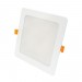 LED луна CARO 2в1 за скрит и открит монтаж бяла влагозащитена 220V 12W IP54 CCT 960lm 145x145mm/cut 120x120mm Lightex