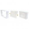 LED луна CARO 2в1 за скрит и открит монтаж бяла влагозащитена 220V 12W IP54 CCT 960lm 145x145mm/cut 120x120mm Lightex