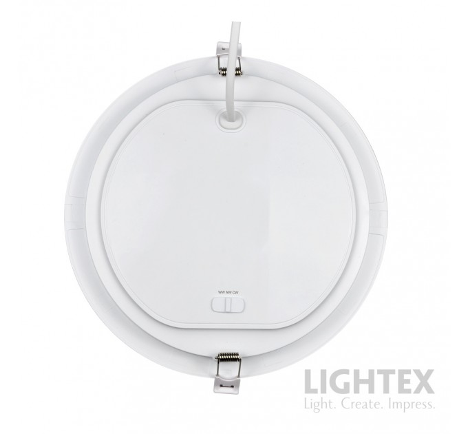 LED луна CARO N бяла влагозащитена 220V 5W IP54 CCT 425lm Ø95xH22mm/ cut 75mm Lightex