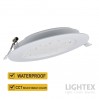 LED луна CARO N бяла влагозащитена 220V 5W IP54 CCT 425lm Ø95xH22mm/ cut 75mm Lightex