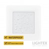 LED луна CARO N бяла влагозащитена 220V 5W IP54 CCT 425lm 95x95H23mm/ cut 75x75mm Lightex