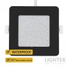 LED луна CARO N черна влагозащитена 220V 5W IP54 CCT 425lm 95x95H23mm/ cut 75x75mm Lightex