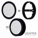 LED луна CARO N за скрит и открит монтаж черна влагозащитена 220V 18W IP54 CCT 1530lm Ø170xH31mm/ cut Ø150mm Lightex