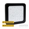 LED луна CARO N за скрит и открит монтаж черна влагозащитена 220V 12W IP54 CCT 1020lm 145x145xH31mm/ cut 125x125mm Lightex
