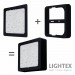 LED луна CARO N за скрит и открит монтаж черна влагозащитена 220V 9W IP54 CCT 765lm 120x120xH31mm/ cut 100x100mm Lightex