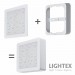 LED луна CARO N за скрит и открит монтаж бяла влагозащитена 220V 18W IP54 CCT 1530lm 170x170xH31mm/ cut 150x150mm Lightex