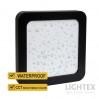 LED луна CARO N за скрит и открит монтаж черна влагозащитена 220V 24W IP54 CCT 2040lm 225x225xH32mm/ cut 205x205mm Lightex