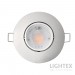 LED луна матиран хром влагозащитена 220V 4.5W  IP44 3000/4000/6500K 400lm Ø90x33mm/cut Ø70mm подвижна кръгла Lightex