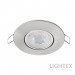 LED луна матиран хром влагозащитена 220V 4.5W  IP44 3000/4000/6500K 400lm Ø90x33mm/cut Ø70mm подвижна кръгла Lightex