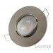 LED луна матиран хром влагозащитена 220V 4.5W  IP44 3000/4000/6500K 400lm Ø90x33mm/cut Ø70mm подвижна кръгла Lightex