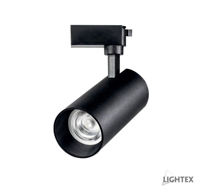 LED прожектор за шина PLUS 20W 220V 3000K/4000K/6500K 2100lm димируем черен Lightex
