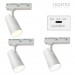 LED прожектор за шина TRON 16-18-20W 220V 3000K/4000K/5000K 1600lm с ключ за смяна на мощност и цветна температура 36D Ø66х130mm бял Lightex
