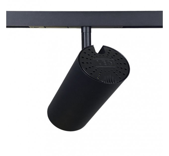 LED прожектор за шина KATANA SKY DC48V 18W 4000K 1100lm 36° Ø65х156mm алуминий черен Lightex