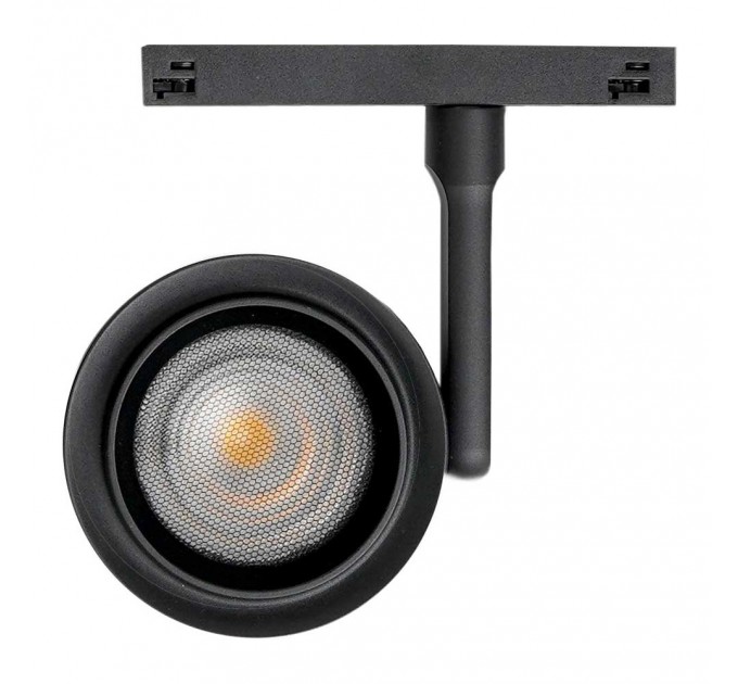 LED прожектор за шина KATANA SUN DC48V 10W 4000K 320lm 50° Ø75х35mm алуминий черен Lightex