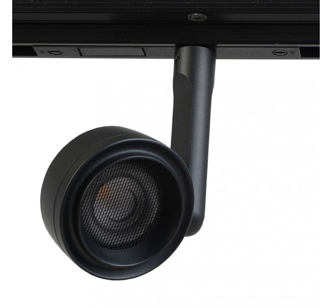 LED прожектор за шина KATANA SUN DC48V 10W 4000K 320lm 50° Ø75х35mm алуминий черен Lightex