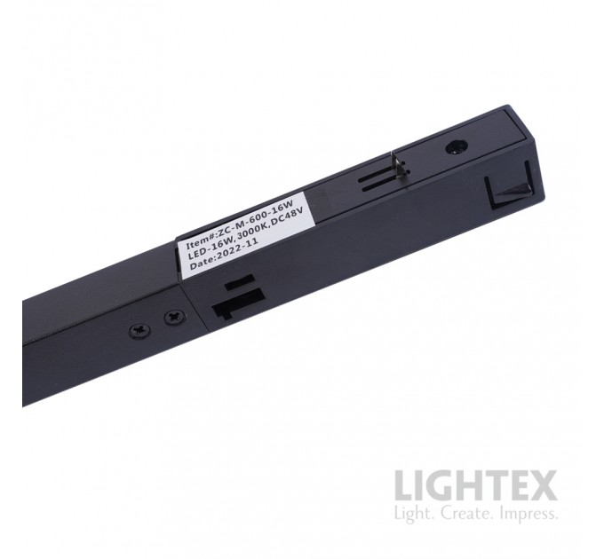 LED линейно тяло за шина KATANA LINE DC48V 24W 3000K 720lm 1010x15x17mm алуминий черен Lightex