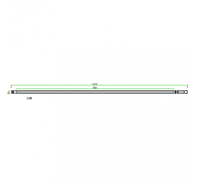 LED линейно тяло за шина KATANA LINE DC48V 24W 4000K 720lm 963x15x17mm алуминий черен Lightex