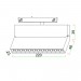 LED прожектор за шина KATANA LEE DC48V 12W 4000K 600lm 24° 220x23x87mm алуминий черен Lightex