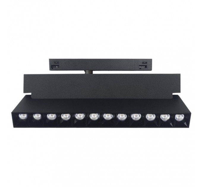 LED прожектор за шина KATANA LEE DC48V 12W 4000K 600lm 24° 220x23x87mm алуминий черен Lightex