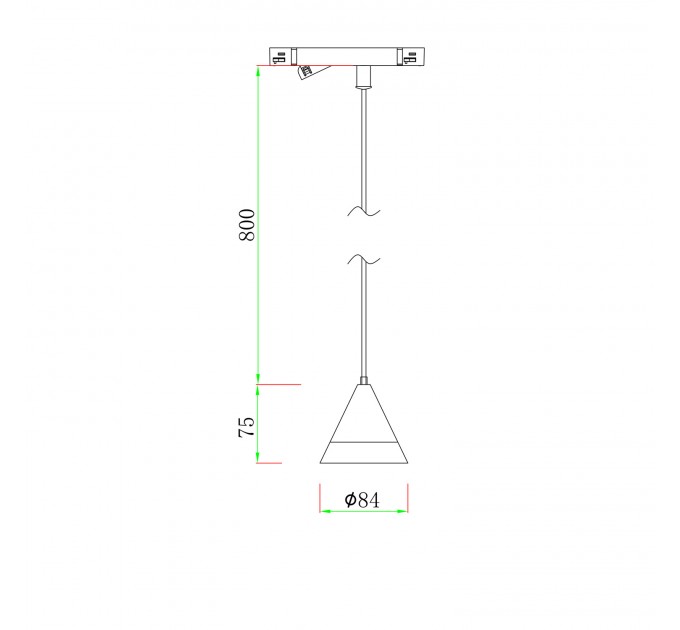 LED пендел за шина KATANA CALLA DC48V 6W 4000K 420lm 36° Ø84х75mm Lightex