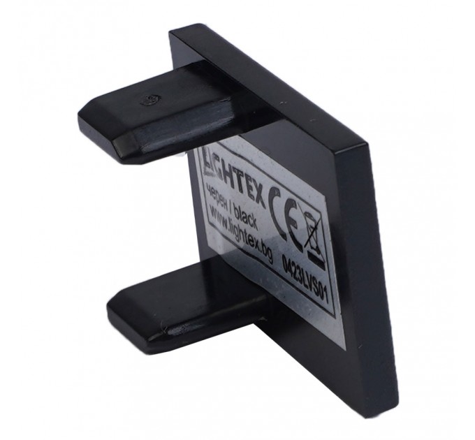 Крайна капачка за шина открит монтаж KATANA plastic черна Lightex