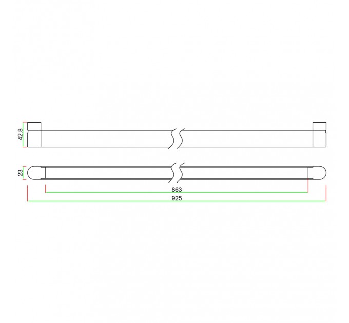 LED линейно тяло за система IMAGINARIUM LINE DC48V 40W 4000K 1200lm 925x23x42.8mm алуминий черен Lightex