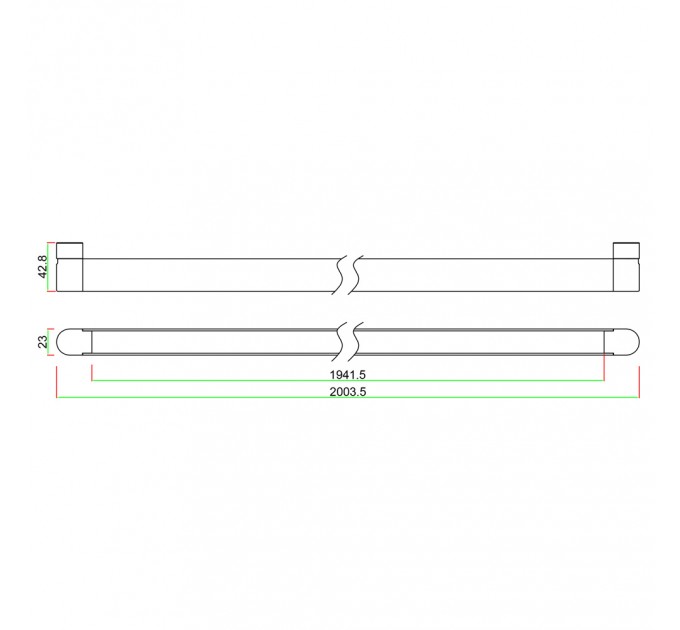 LED линейно тяло за система IMAGINARIUM LINE DC48V 90W 4000K 2700lm 2003.5x23x42.8mm черен Lightex