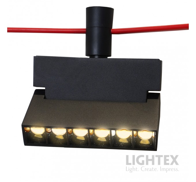 LED прожектор за система IMAGINARIUM LEE DC48V 6W 3000K 300lm 36° 112x23x87mm алуминий черен Lightex