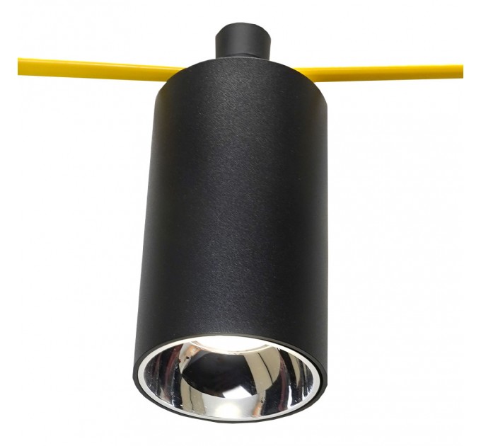 LED прожектор за система IMAGINARIUM COLE DC48V 6W 3000K 330lm 30° Ø55x142mm алуминий черен със сребърен рефлектор Lightex
