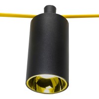 LED прожектор за система IMAGINARIUM COLE DC48V 6W 4000K 330lm 30° Ø55x142mm алуминий черен със златен рефлектор Lightex