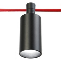 LED прожектор за система IMAGINARIUM COLE DC48V 6W 4000K 330lm 30° Ø55x142mm алуминий черен с бял рефлектор Lightex