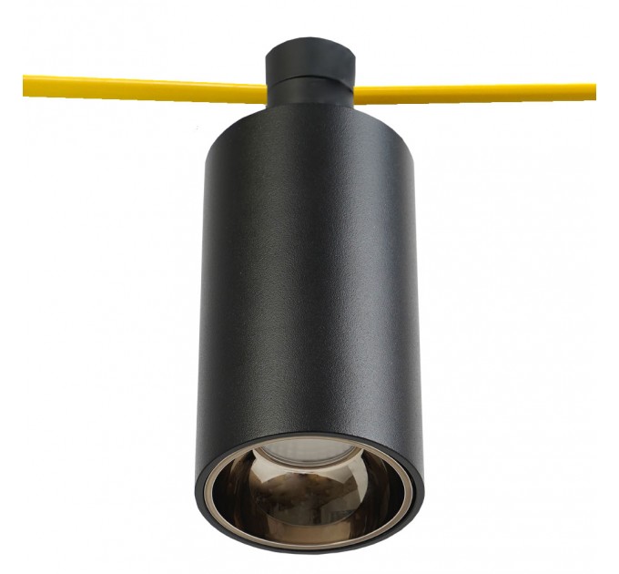 LED прожектор за система IMAGINARIUM COLE DC48V 6W 4000K 330lm 30° Ø55x142mm алуминий черен с черен рефлектор Lightex
