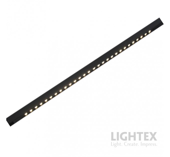 LED линейно тяло за шина KATANA GRILLE DC48V 16W 3000K 1000lm 30° 710x15x17mm алуминий черен Lightex