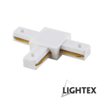T CONNECT съединител бял за монофазна шина 2Рins Lightex