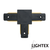 T CONNECT съединител черен за монофазна шина 2Рins Lightex