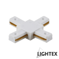 X CONNECT съединител бял за монофазна шина 2Рins Lightex