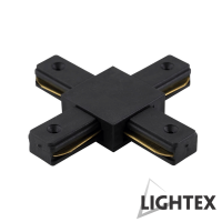 X CONNECT съединител черен за монофазна шина 2Рins Lightex