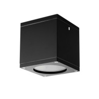 Влагозащитена луна за външен монтаж EAGLE 1xGU10 max.LED 7W IP65 квадрат черна 86x86x90mm Lightex