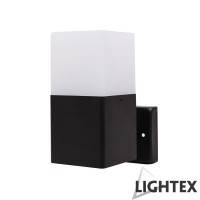 Градинско тяло стенно COIN 1xЕ27 IP44 черно Lightex