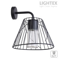 Градинско тяло MALAGA стенно 1xЕ27 IP44 мат.черно  315x310x327mm Lightex
