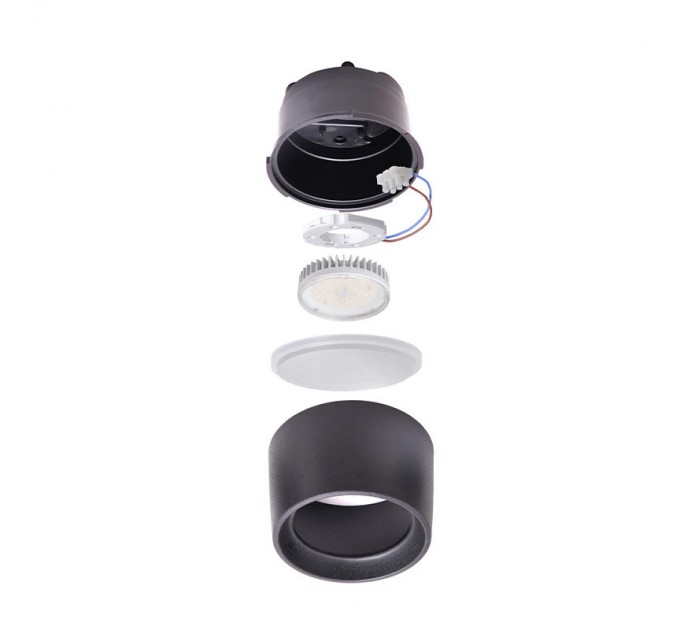 Луна за открит монтаж LIVIA 160 черна GX53 LED 7W 3000K/4000K/6500K 800lm IP55 Ø160 Fumagalli