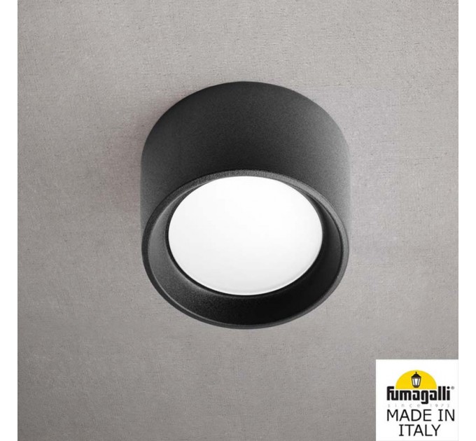 Луна за открит монтаж LIVIA 160 черна GX53 LED 7W 3000K/4000K/6500K 800lm IP55 Ø160 Fumagalli