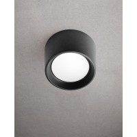 Луна за открит монтаж LIVIA 160 черна GX53 LED 10W 3000K/4000K/6500K 1290lm IP55 Ø160 Fumagalli